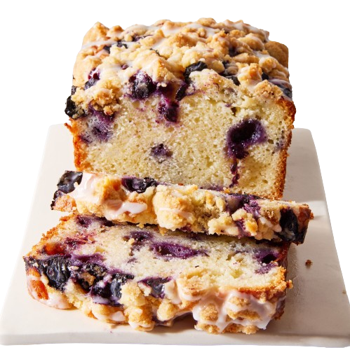 Blueberry Lemon Loaf Slice